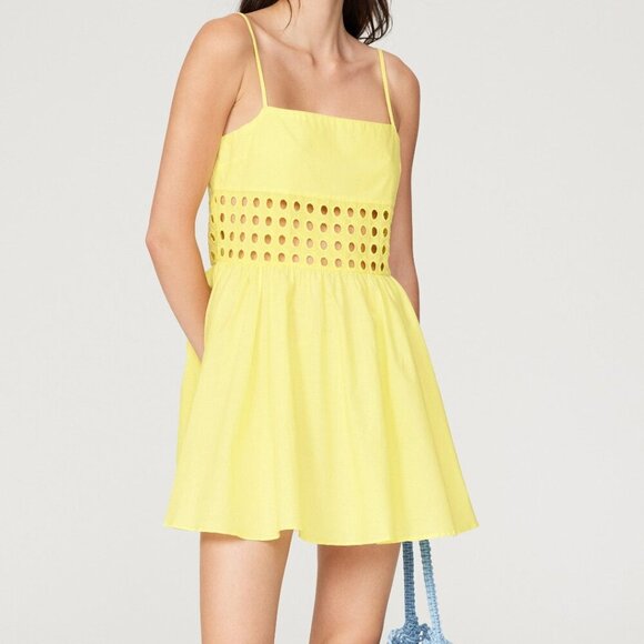 SOLID & STRIPED Yellow Amelia Mini Dress - Picture 8 of 9
